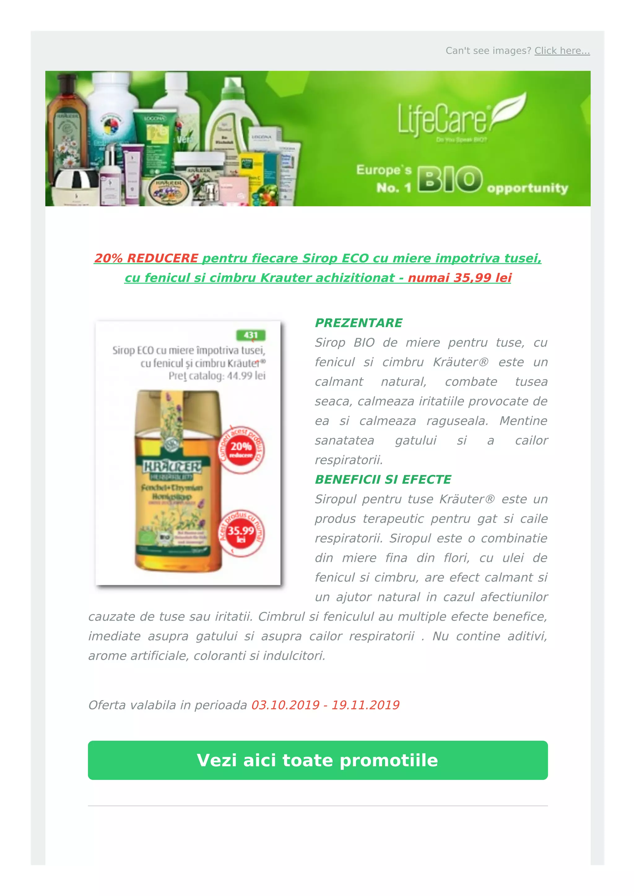 Promotie sirop ECO cu miere impotriva tusei, cu fenicul si cimbru ...