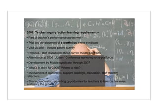 Promoting Teacher Learning