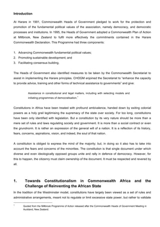 Promoting a culture of constitutionalism and democracy in africa | PDF