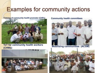 Examples for community actions 
 