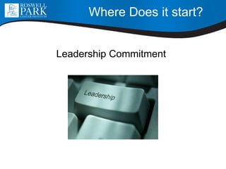 Where Does it start? Leadership Commitment 