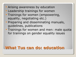 Promoting gender equality in trade unions 1 | PPT
