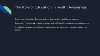 Promoting Health Awareness – Key to a Healthier Society | PDF