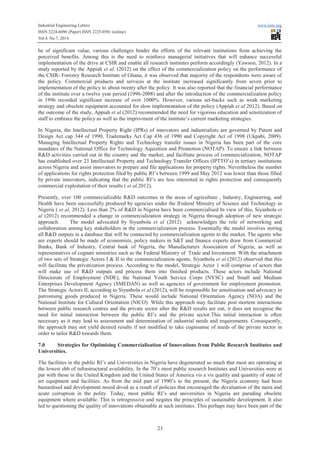 Promoting industrialization through commercialization of | PDF