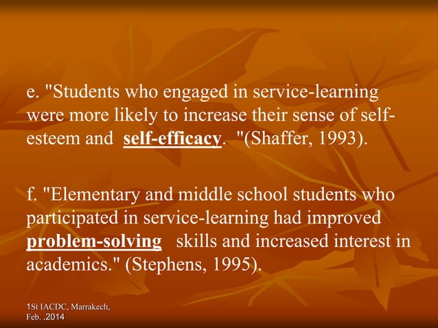 Promoting lifelong learning through community service projects | PPT