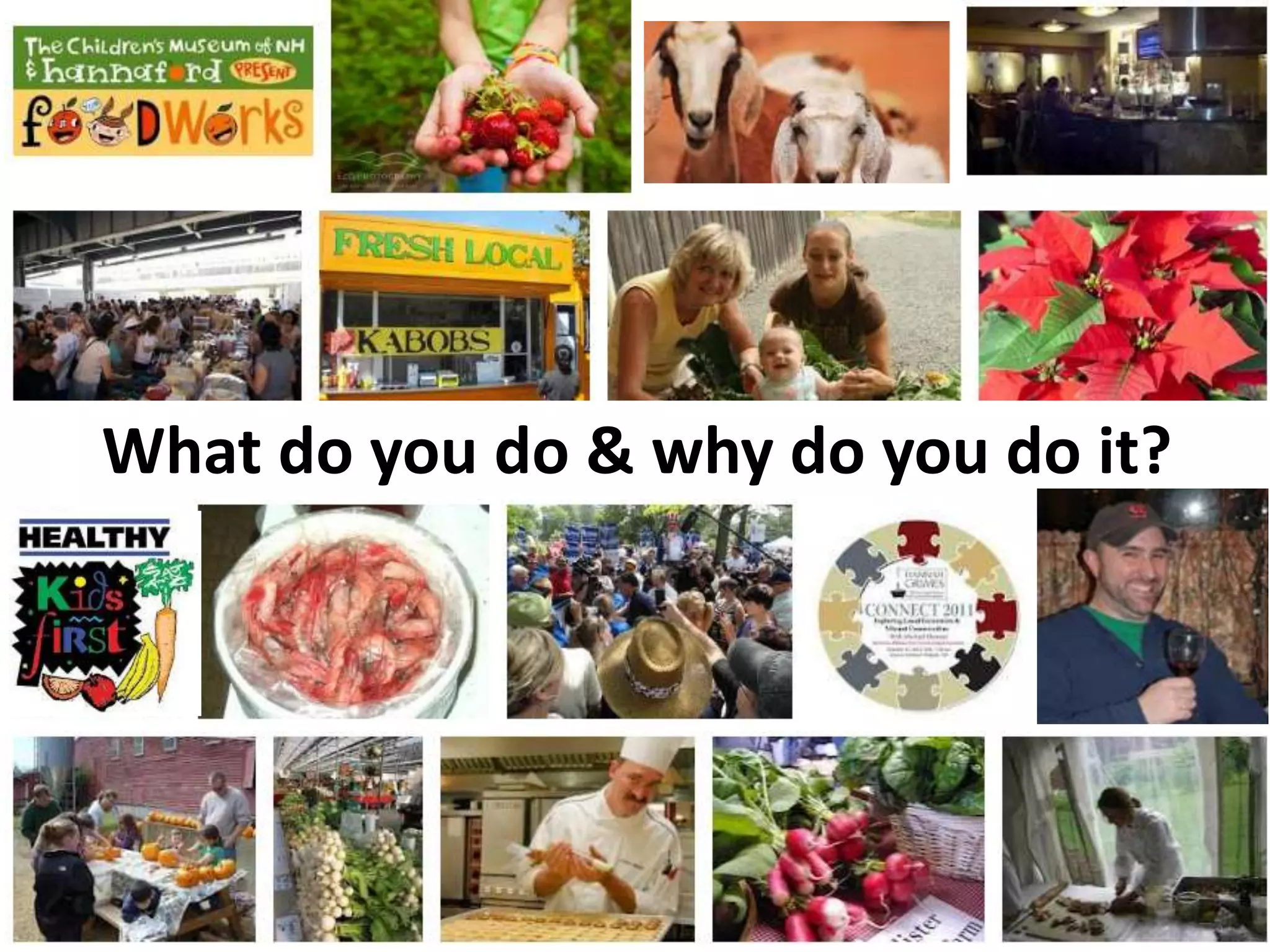 What do you do & why do you do it?
 