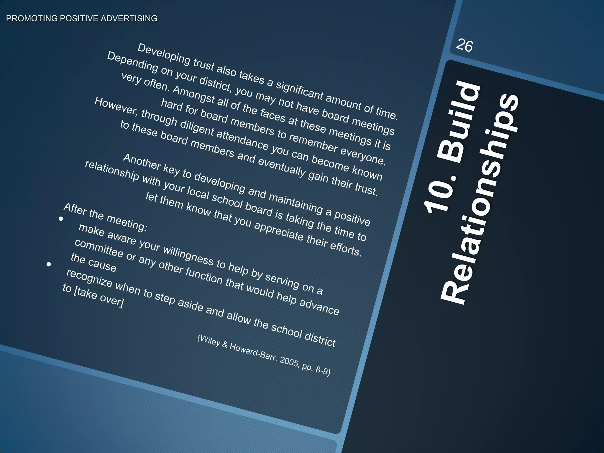 work with school board administration