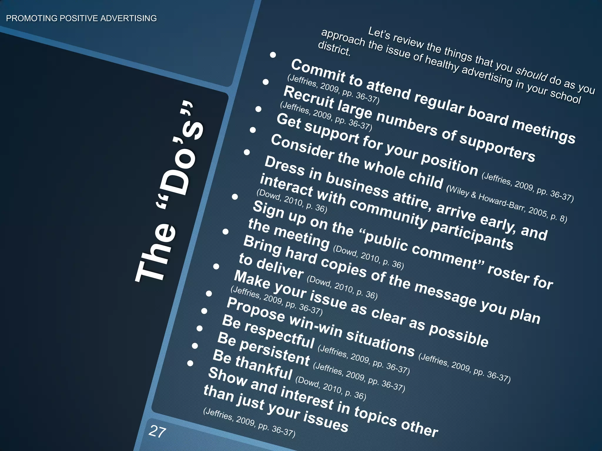 recruit one or two “health champions” on the school board