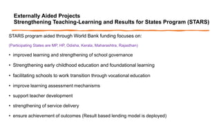 Externally Aided Projects
Strengthening Teaching-Learning and Results for States Program (STARS)
STARS program aided throu...