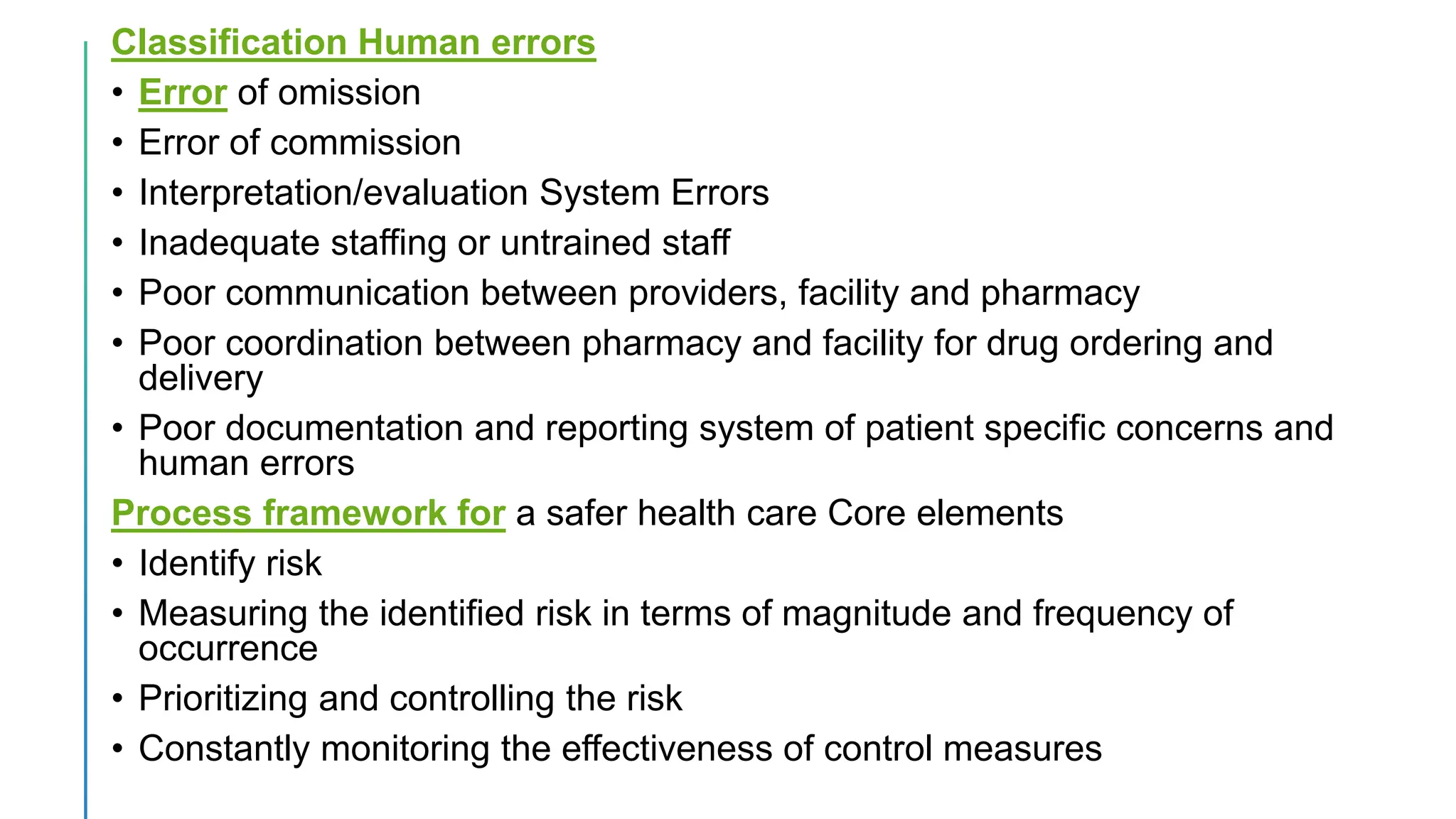 Human Error Classification Methods PROMOTING SAFETY IN HEALTH CARE ENVIRONMENT.pptx