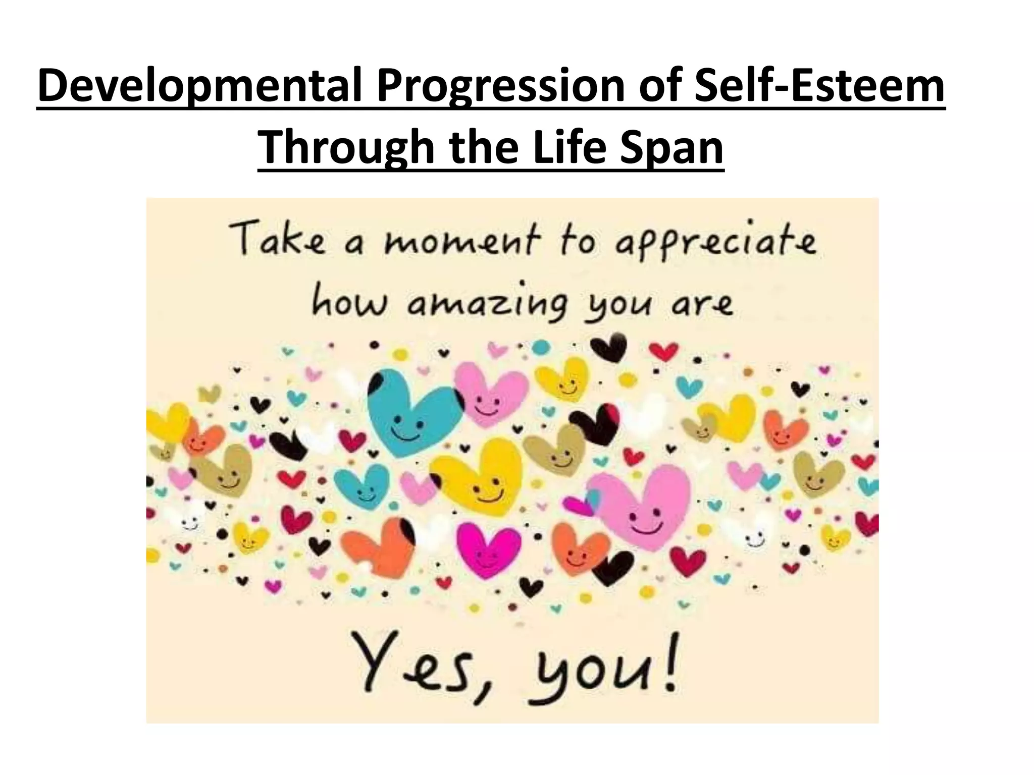 Developmental Progression of Self-Esteem
Through the Life Span
 