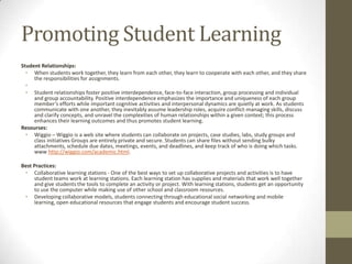 Promoting student learning | PPT