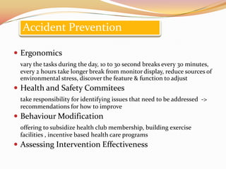 Promoting workplace safety and health | PPTX | Injuries | Diseases and ...