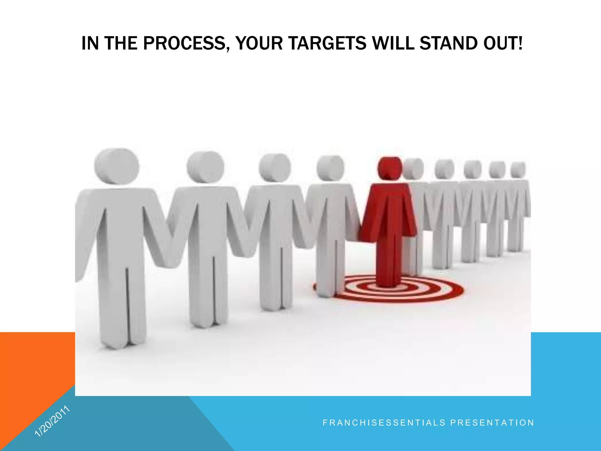 In the process, your targets will stand out!1/20/2011franchisEssentials presentation 