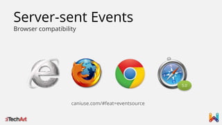 Server-sent Events
Browser compatibility

5.0

caniuse.com/#feat=eventsource

 