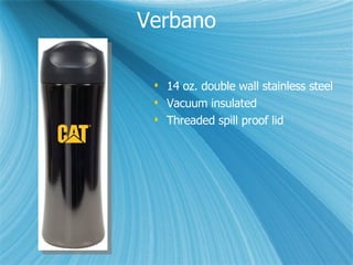 Verbano 14 oz. double wall stainless steel Vacuum insulated Threaded spill proof lid 