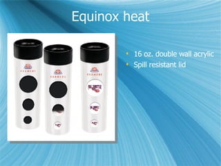 Equinox heat 16 oz. double wall acrylic Spill resistant lid 