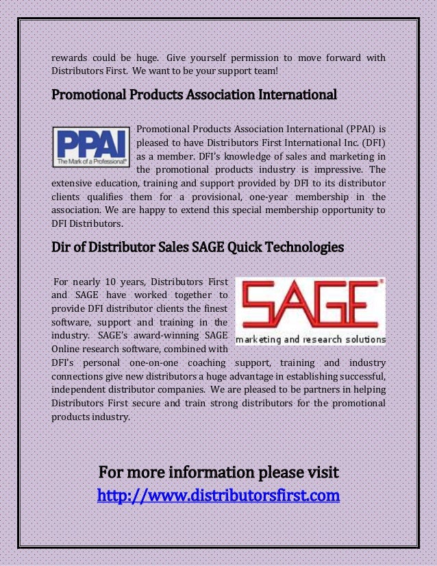 Promotional products distributor