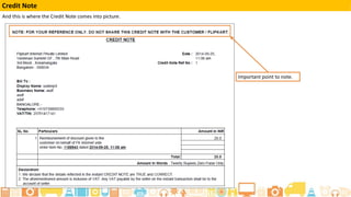 Credit Note
Important point to note.
And this is where the Credit Note comes into picture.
 