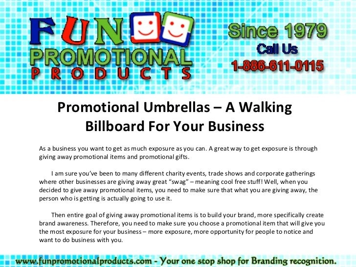 Fun Promotional Products Promotional Umbrellas A Walking Billboar
