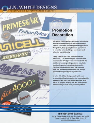 Promotion and Decorative Printing | Decals and Labels