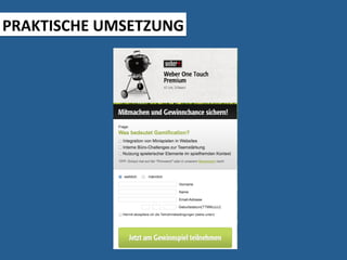 PRAKTISCHE	
  UMSETZUNG	
  
 