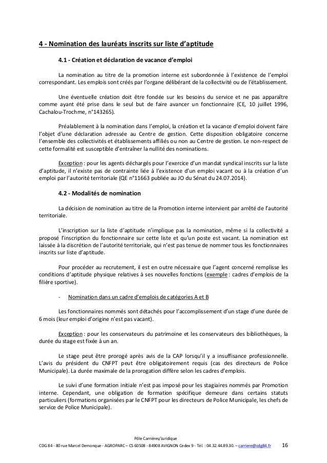 Promotion Interne Doc Cdg 84