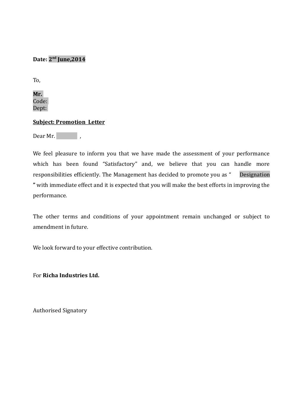 promotion-letter