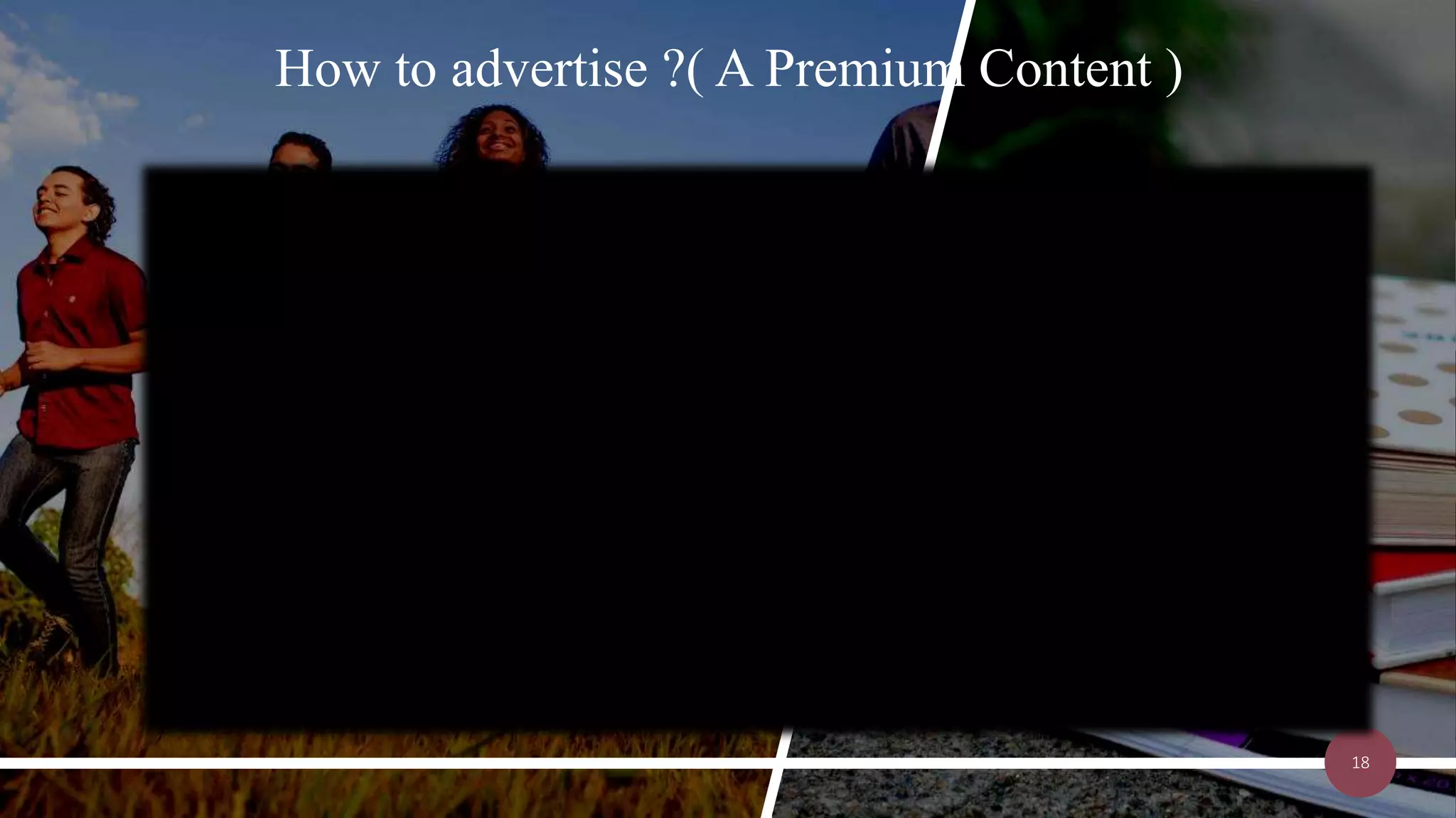How to advertise ?( A Premium Content )
18
 