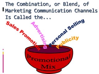 The Combination, or Blend, of
Marketing Communication Channels
Is Called the...
 