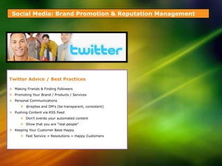 Promotion mix"methods of promotion"