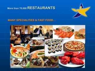 More than 70,000  RESTAURANTS  MANY SPECIALITIES & FAST FOOD… 