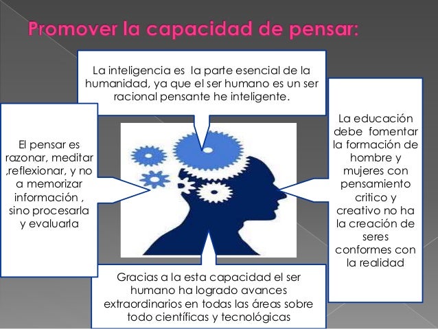 Promover la capacidad de pensar filosofia
