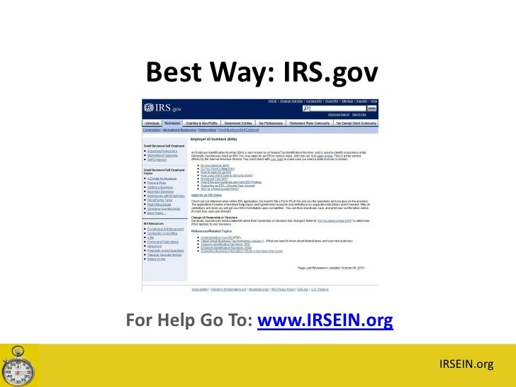 How To Get An EIN / Tax Id Number