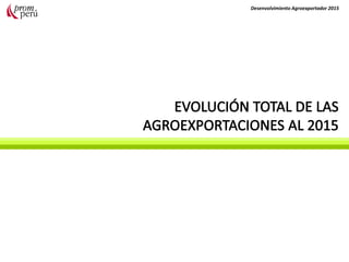 Desenvolvimiento Agroexportador 2015
 