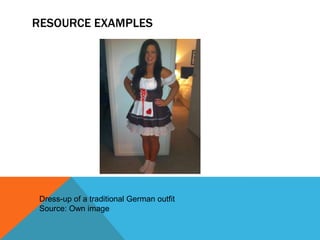 RESOURCE EXAMPLES

Dress-up of a traditional German outfit
Source: Own image

 