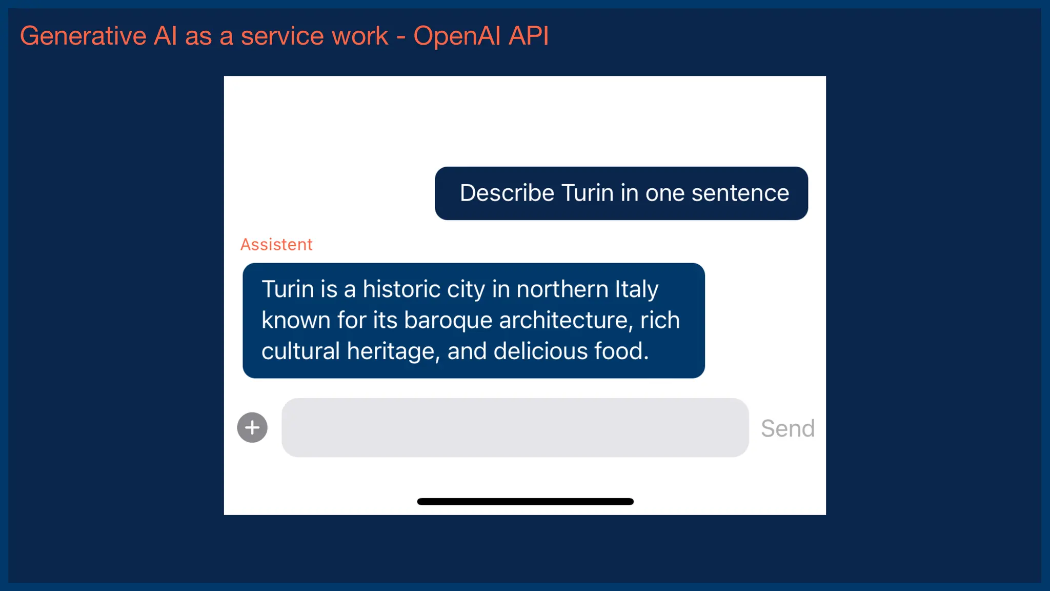 Generative AI as a service work - OpenAI API
 