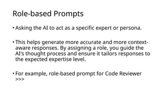 Role Prompt A Simple Introduction to Prompt Engineering | PPTX