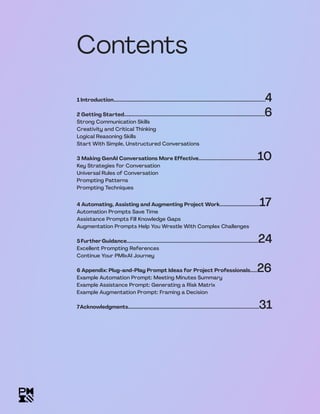 Prompt Engineering Generative AI for Project Manager | PDF