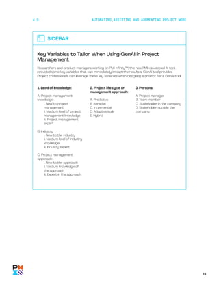 Prompt Engineering Generative AI for Project Manager | PDF