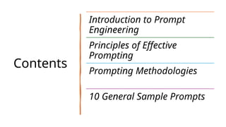 Introduction to Prompts and Prompt Engineering | PPTX