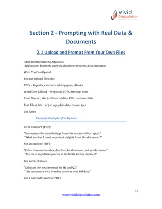 Mastering ChatGPT Prompts for Faster, Smarter Output | PDF