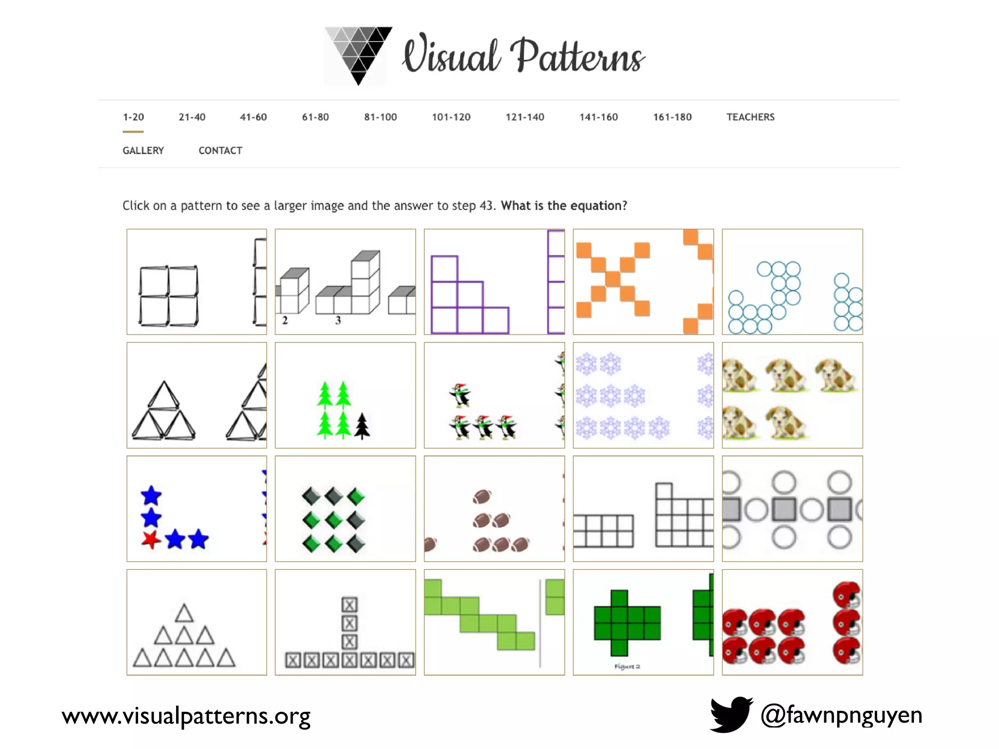 www.visualpatterns.org @fawnpnguyen
 