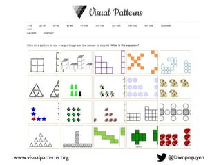 www.visualpatterns.org @fawnpnguyen
 