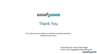 Prompt Softech Corporate Presentation | PPTX