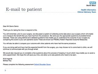 E-mail to patient
 