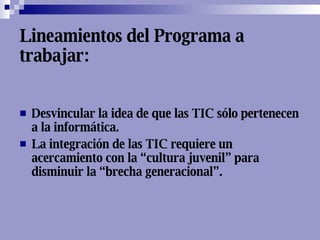 Programas De Prom Presentación Programa PROMSE 2008 | PPS