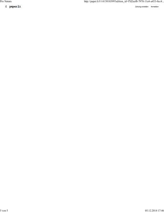 Pro Natura http://paper.li/f-1415810399?edition_id=f7d2eef0-7978-11e4-a453-0cc4... 
É Zeitung erstellen Anmelden 
5 von 5 05.12.2014 17:46 
