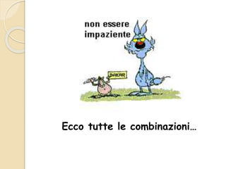 Ecco tutte le combinazioni…