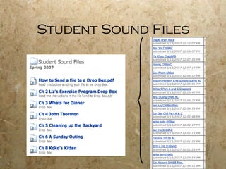 Student Sound Files 